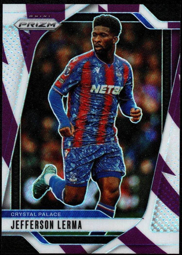 2024-25 Panini Prizm EPL Jefferson Lerma Card 165 Purple White 1/92