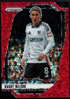 2024-25 Panini Prizm EPL Red Breakaway Card 208 Harry Wilson 43/49