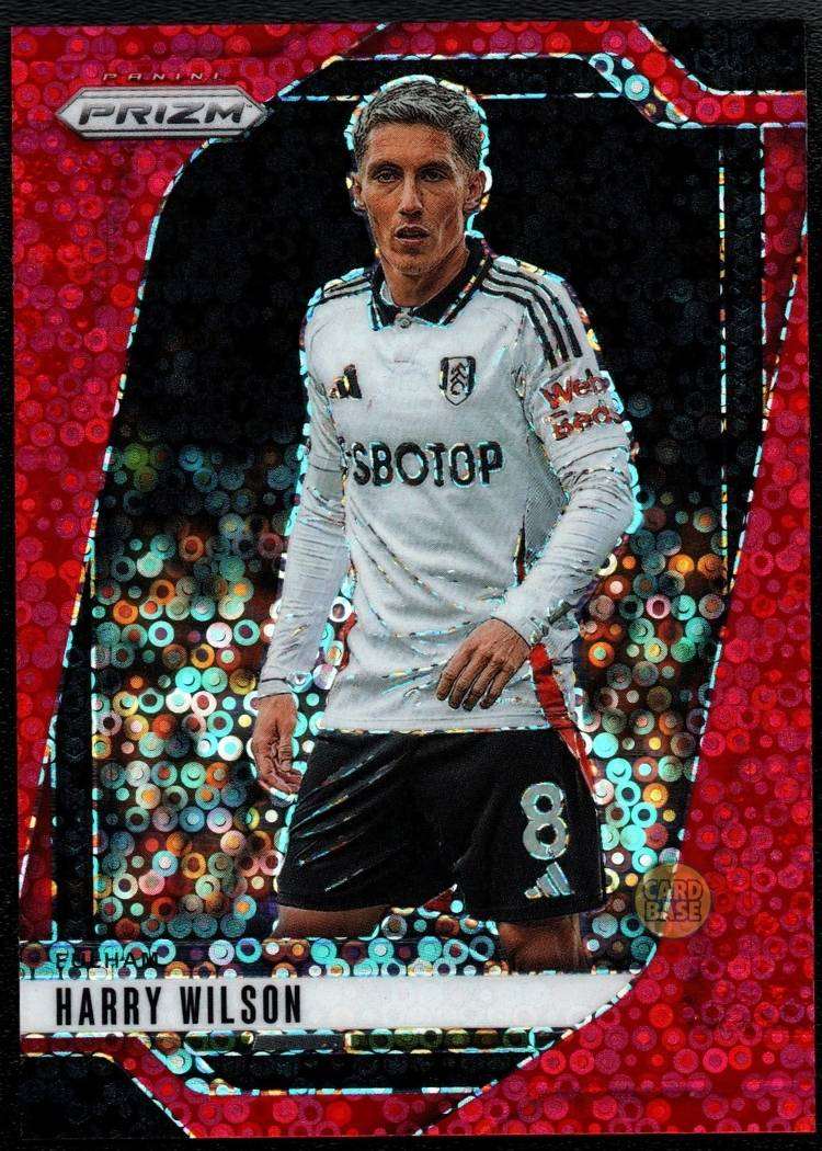 2024-25 Panini Prizm EPL Red Breakaway Card 208 Harry Wilson 43/49