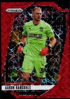 2024-25 Panini Prizm EPL Red Lazer Card 298 Aaron Ramsdale 6/49