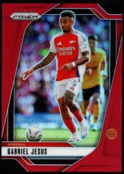 2024-25 Panini Prizm Premier League Red Prizm Card 29 Gabriel Jesus 146/199