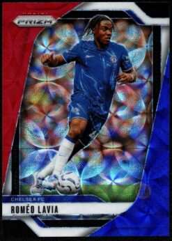 2024-25 Panini Prizm Premier League Red White Blue Card 95 Romeo Lavia