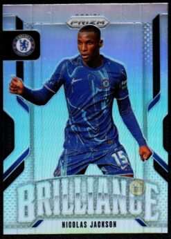 2024-25 Panini Prizm Premier League Brilliance SILVER Insert Card 24 Nicolas Jackson