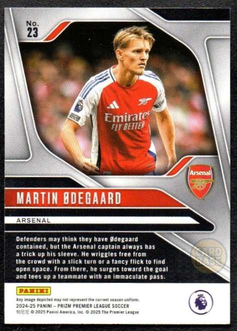 Martin Odegaard #23 - Arsenal FC 2024-25 Panini Prizm Base Card - Image 2