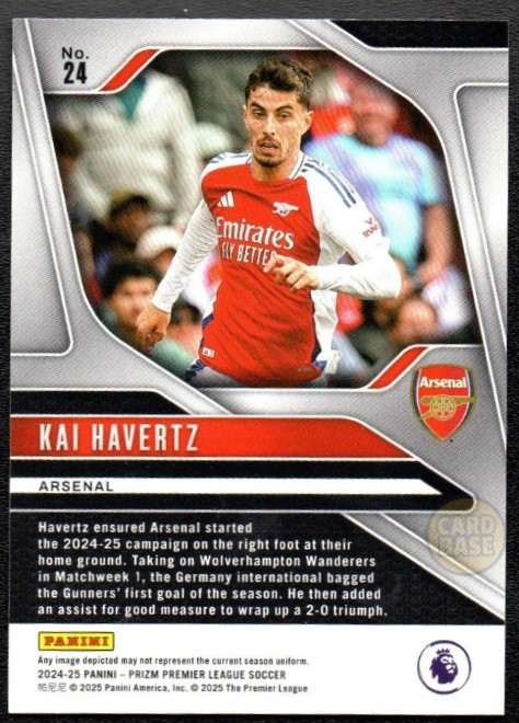 Kai Havertz #24 - Arsenal FC 2024-25 Panini Prizm Base Card - Image 2