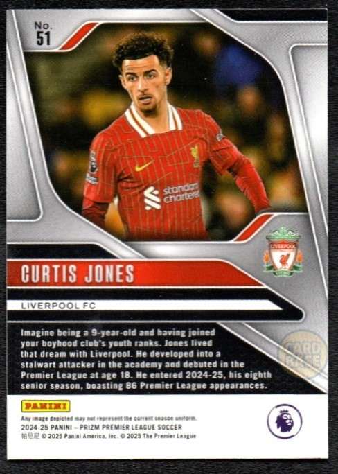 Curtis Jones #51 - Liverpool FC 2024-25 Panini Prizm Base Card - Image 2