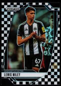 2024-25 Panini Prizm Premier League Black and White Checker Card 114 Lewis Miley