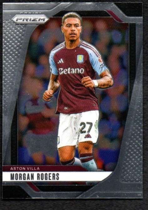 Morgan Rogers #66 - Aston Villa FC 2024-25 Panini Prizm Base Card