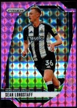 2024-25 Panini Prizm Premier League Pink Mosaic Card 113 Sean Longstaff