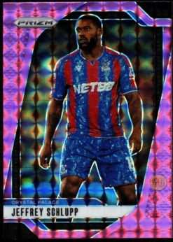 2024-25 Panini Prizm Premier League Pink Mosaic Card 161 Jeffrey Schlupp