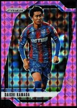 2024-25 Panini Prizm Premier League Pink Mosaic Card 164 Daichi Kamada