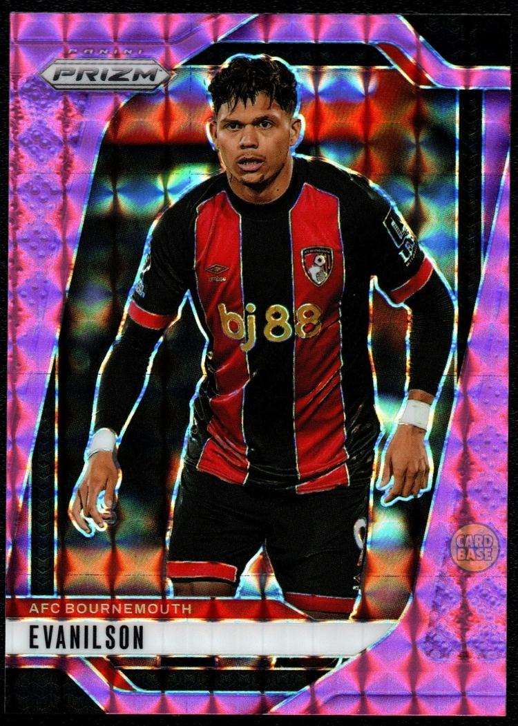 2024-25 Panini Prizm Premier League Pink Mosaic Card 188 Evanilson