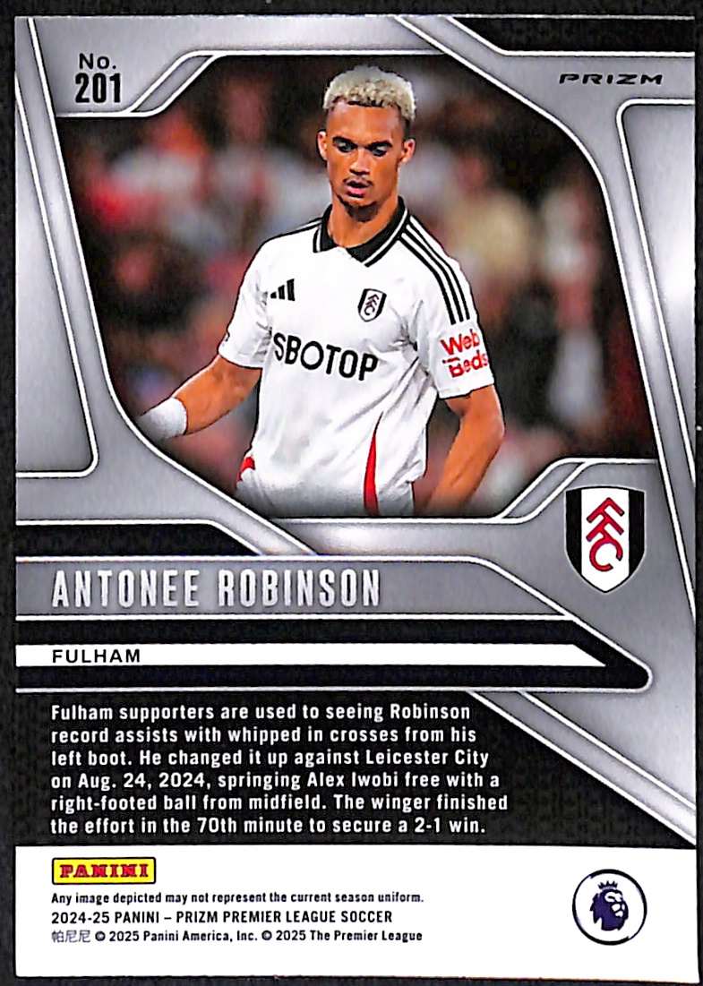2024-25 Panini Prizm Premier League Pink Mosaic Card 201 Antonee Robinson - Image 2