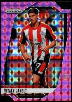 2024-25 Panini Prizm Premier League Pink Mosaic Card 240 Vitaly Janelt