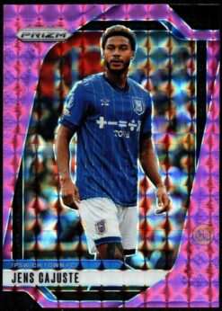 2024-25 Panini Prizm Premier League Pink Mosaic Card 286 Jens Cajuste