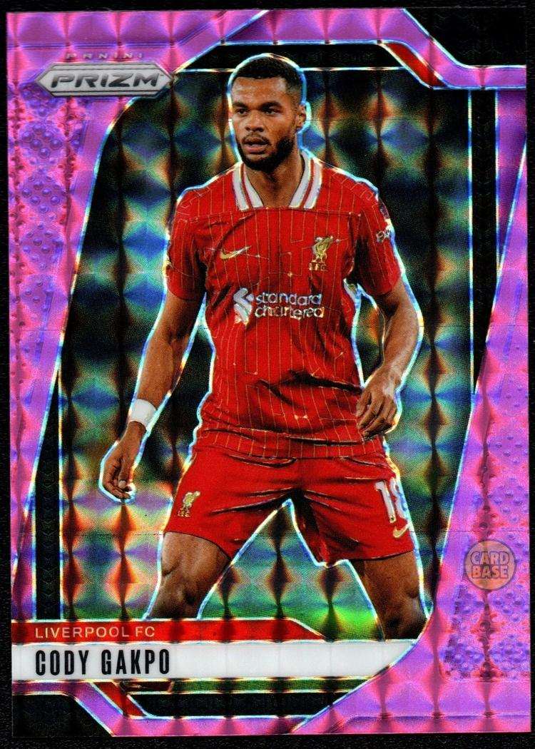 2024-25 Panini Prizm Premier League Pink Mosaic Card 47 Cody Gakpo