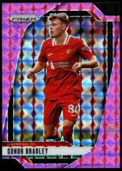 2024-25 Panini Prizm Premier League Pink Mosaic Card 48 Conor Bradley