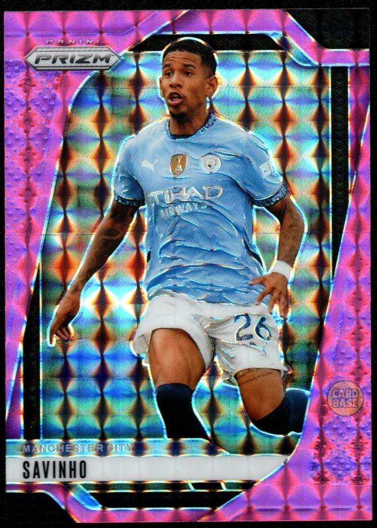 2024-25 Panini Prizm Premier League Pink Mosaic Card 5 Savinho