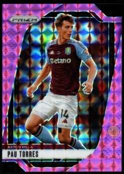 2024-25 Panini Prizm Premier League Pink Mosaic Card 59 Pau Torres