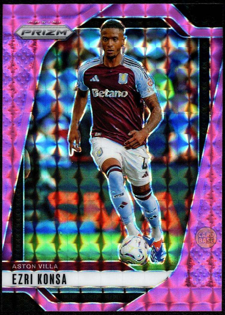 2024-25 Panini Prizm Premier League Pink Mosaic Card 562 Ezri Konsa