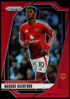 2024-25 Panini Prizm Premier League Red Prizm Card 126 Marcus Rashford 45/199