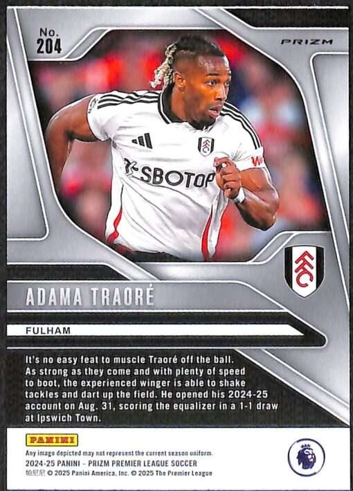 2024-25 Panini Prizm Premier League Silver Card 204 Adama Traore ...
