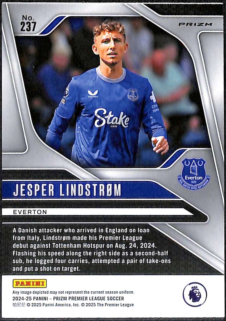 2024-25 Panini Prizm Premier League Silver Card 237 Jesper Lindstrom - Image 2