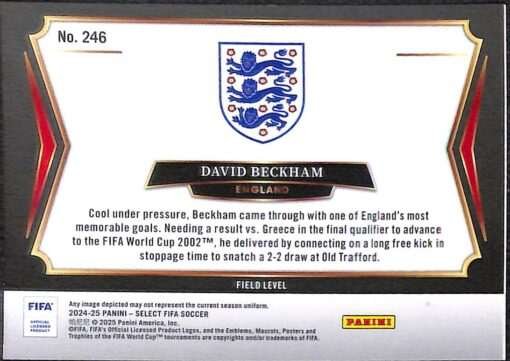 2024-25 Panini Select Fifa Field Level Card 246 David Beckham ...