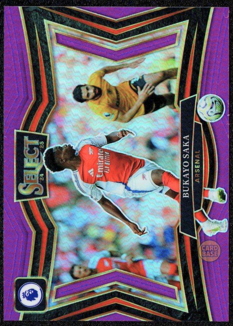 2024-25 Panini Select Premier League Field Level Purple Card 201 Bukayo Saka Card 10/140