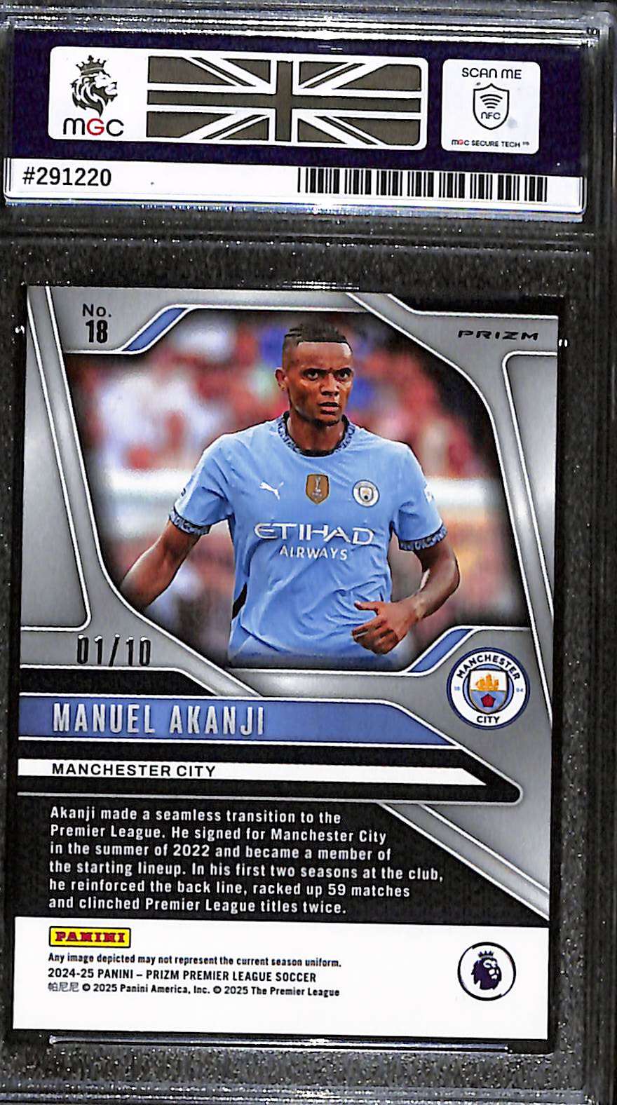 Gold Breakaway #18 Manuel Akanji 1/10 MGC 9 back