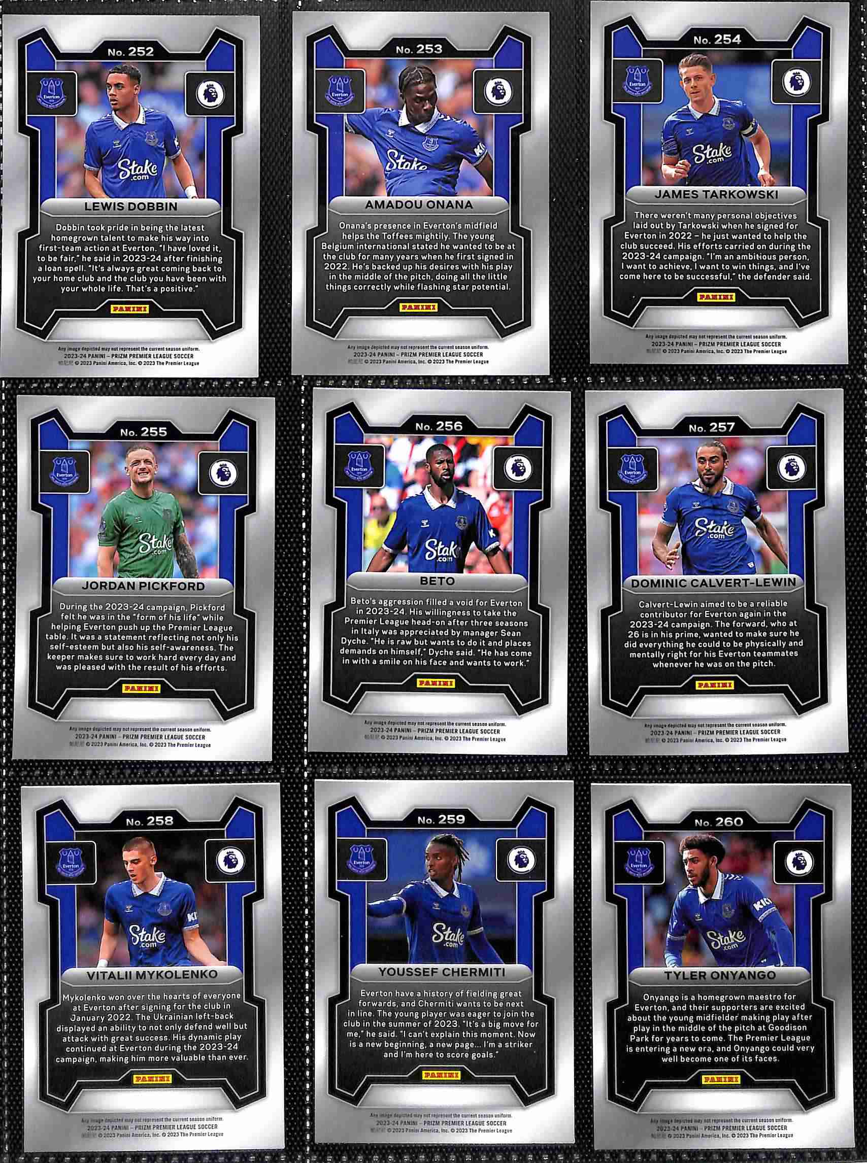 Everton 2023–24 Panini Prizm Team Set - Image 3