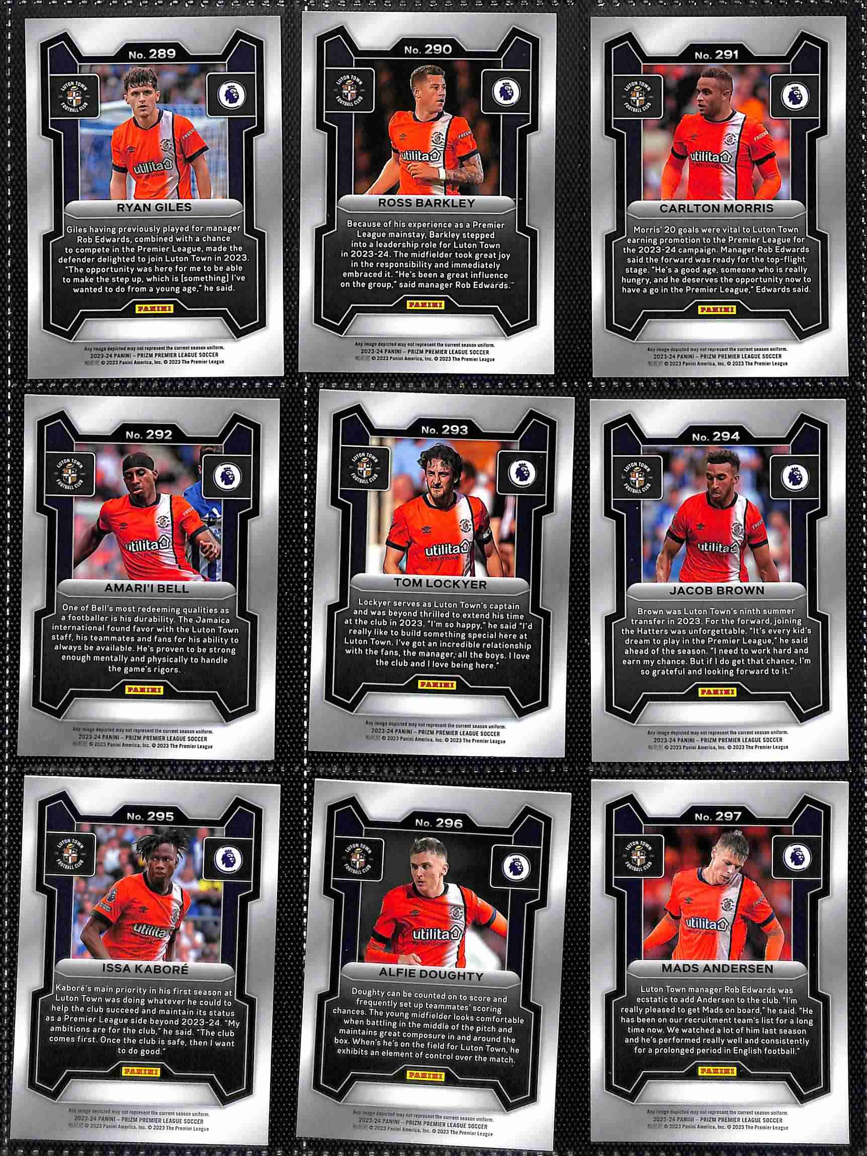 Luton Town FC 2023–24 Panini Prizm Team Set - Image 3
