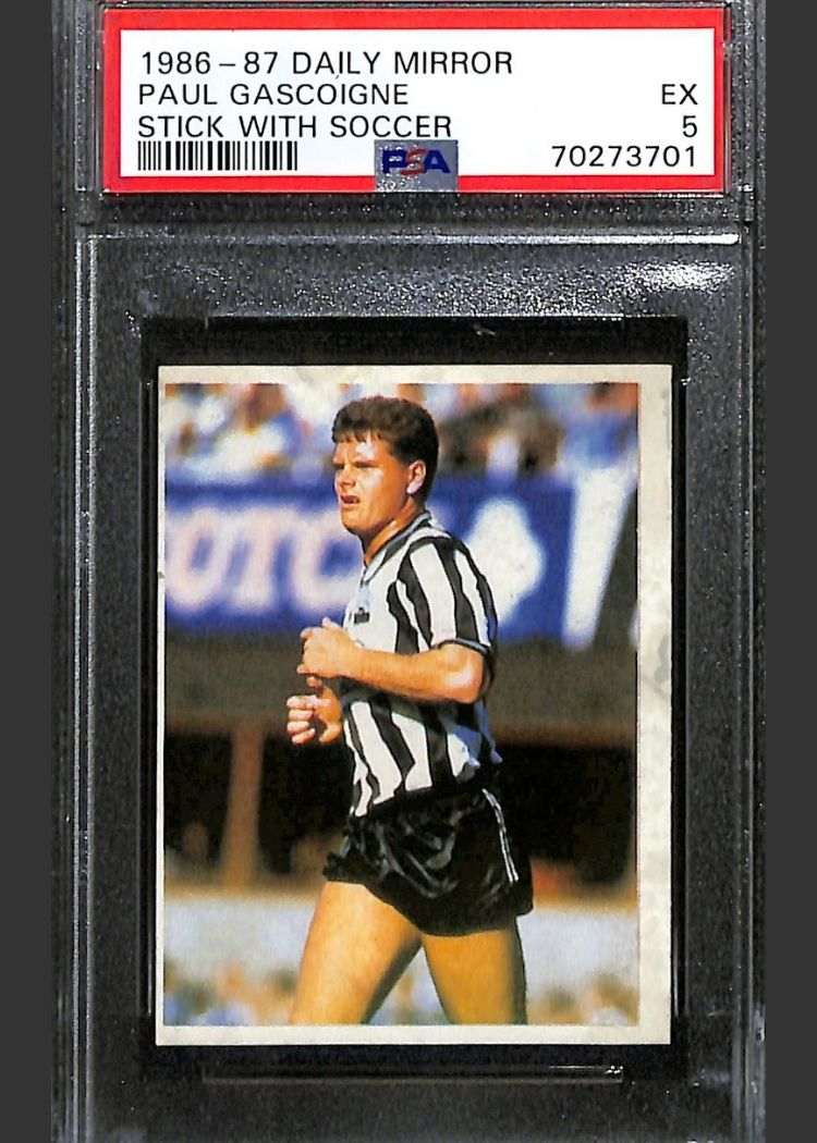 1986-87 Daily Mirror Stick With Soccer Sticker Paul Gascoigne