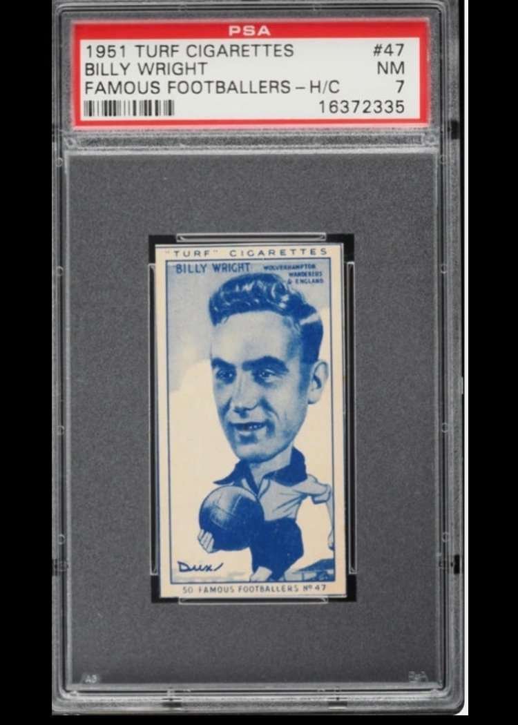 1951 Turf Famous Footballers Hand Cut Billy Wright #47